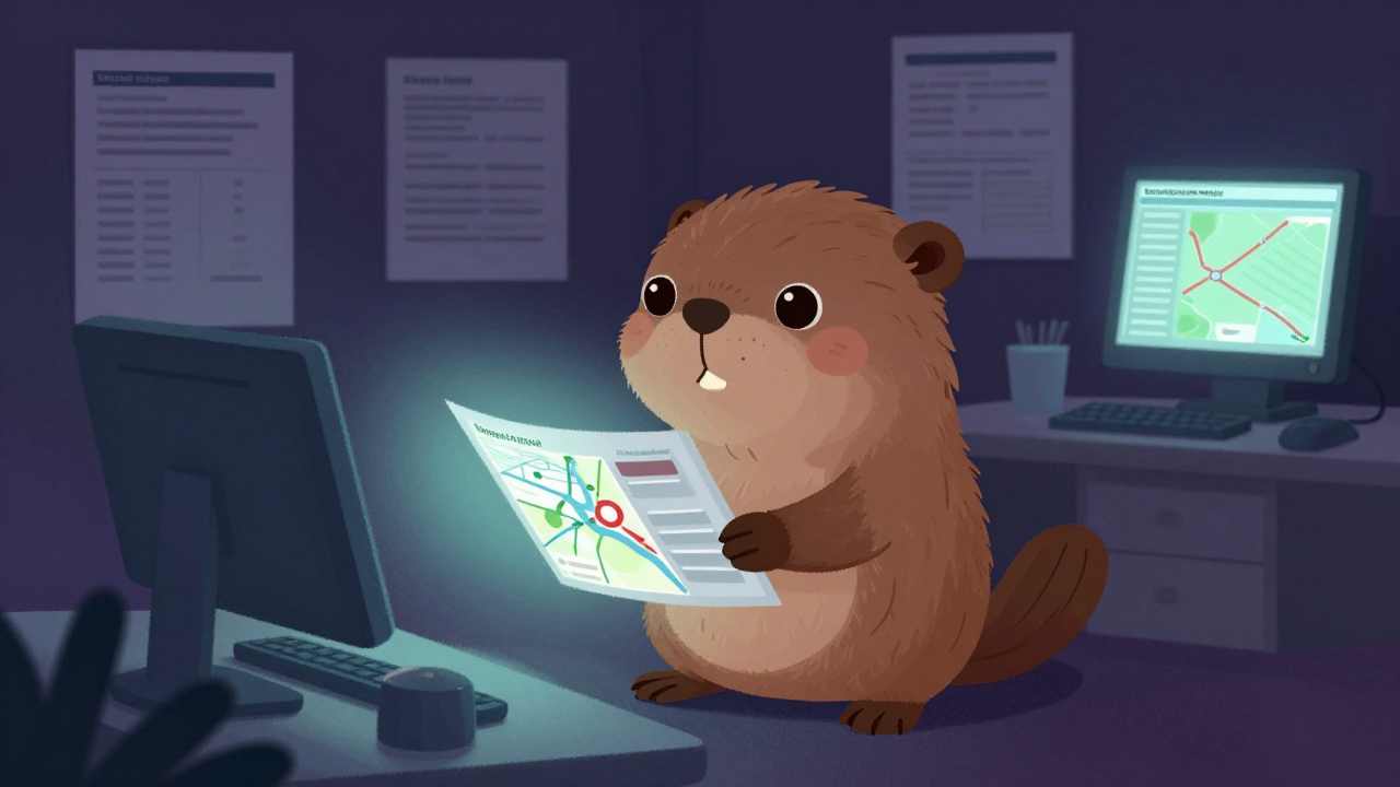 교통영향평가원 직업 종사자가 업무를 수행하는 모습