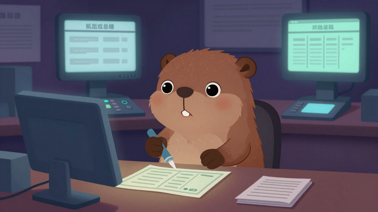 교환어음처리원 직업 종사자가 업무를 수행하는 모습