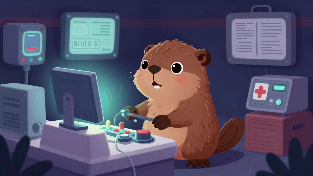 구급차운전원 직업 종사자가 업무를 수행하는 모습