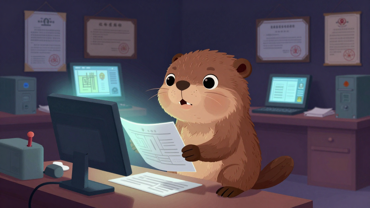 국가유산보수감리원 직업 종사자가 업무를 수행하는 모습