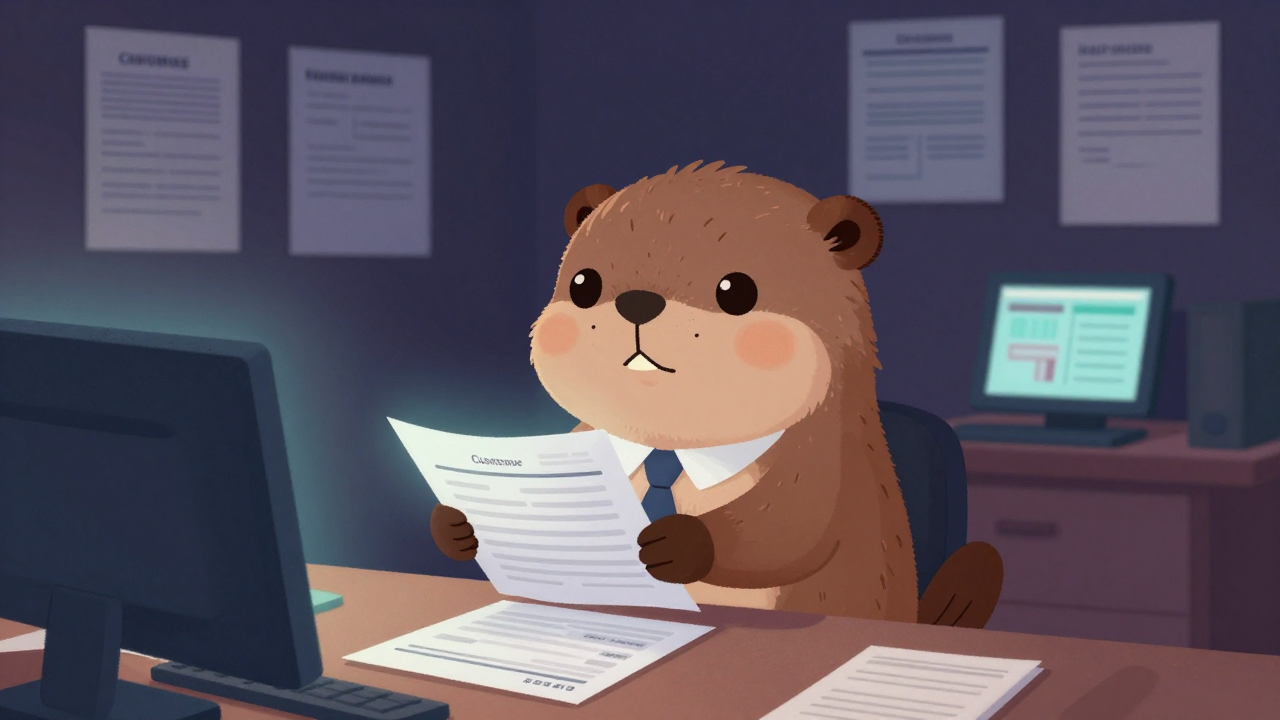 국제무역사무원 직업 종사자가 업무를 수행하는 모습