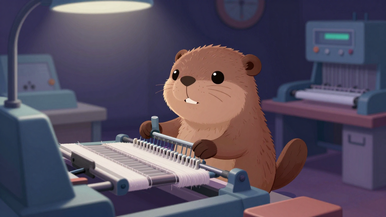 권축기운전원 직업 종사자가 업무를 수행하는 모습