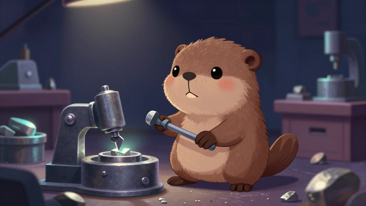 귀금속가공원 직업 종사자가 업무를 수행하는 모습