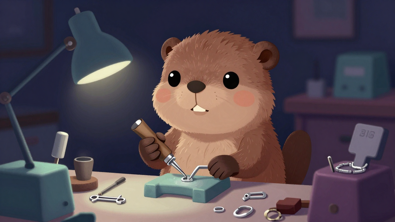 귀금속수리원 직업 종사자가 업무를 수행하는 모습