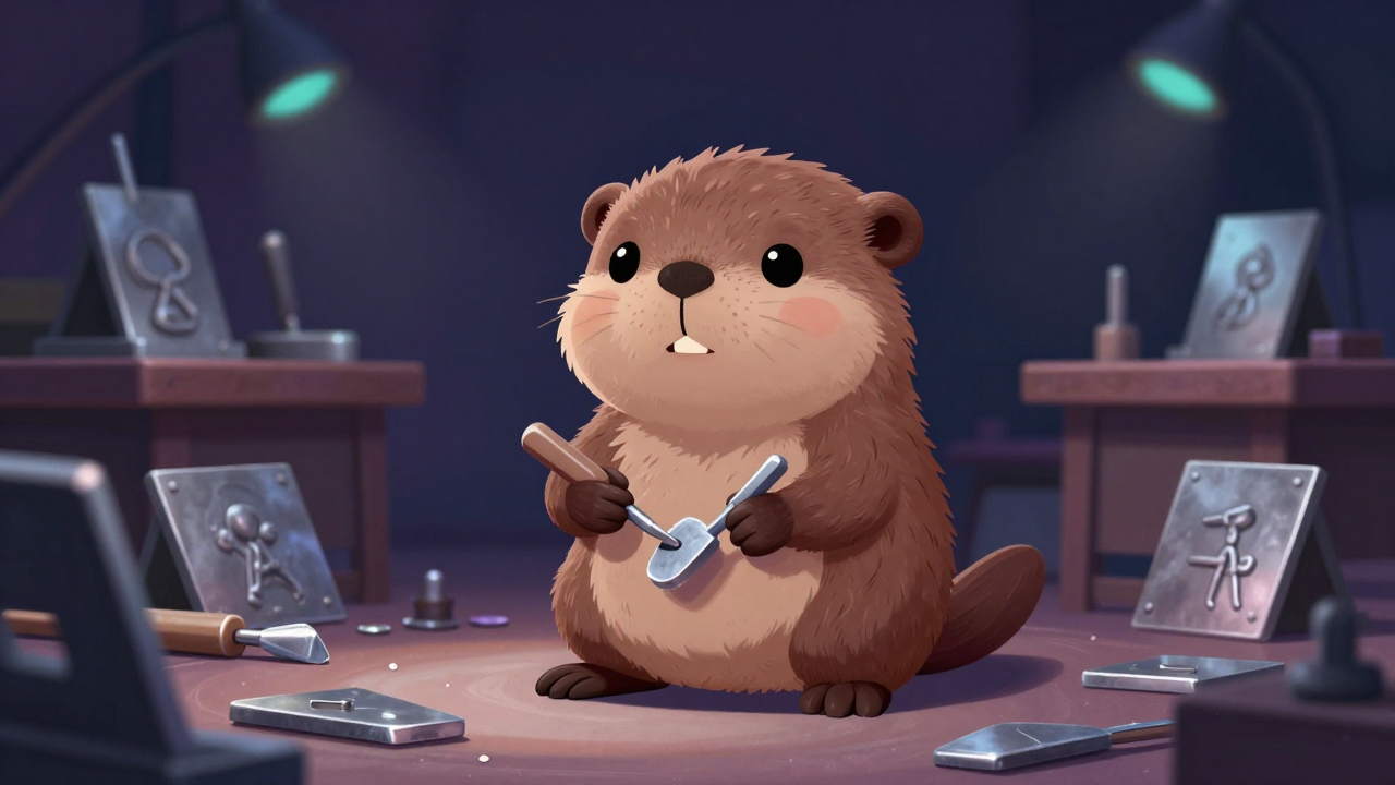 귀금속조각원 직업 종사자가 업무를 수행하는 모습