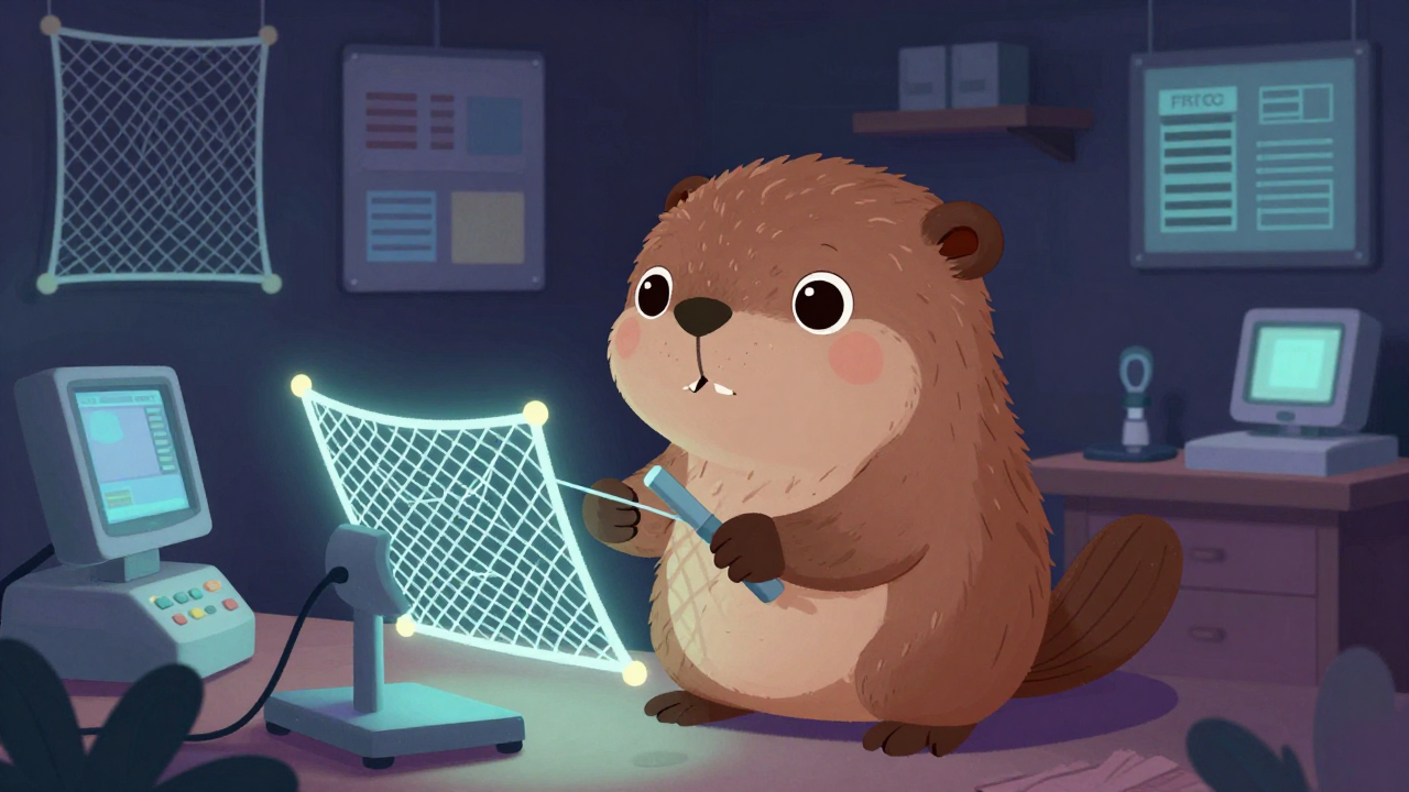 그물개발원 직업 종사자가 업무를 수행하는 모습