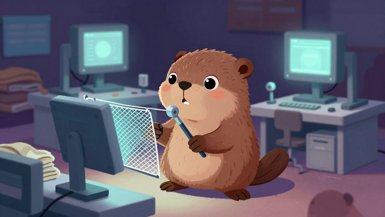 그물검사원 직업 종사자가 업무를 수행하는 모습