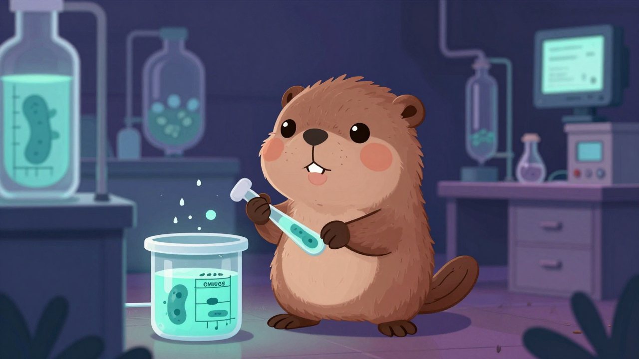 글루타민산발효균배양원 직업 종사자가 업무를 수행하는 모습