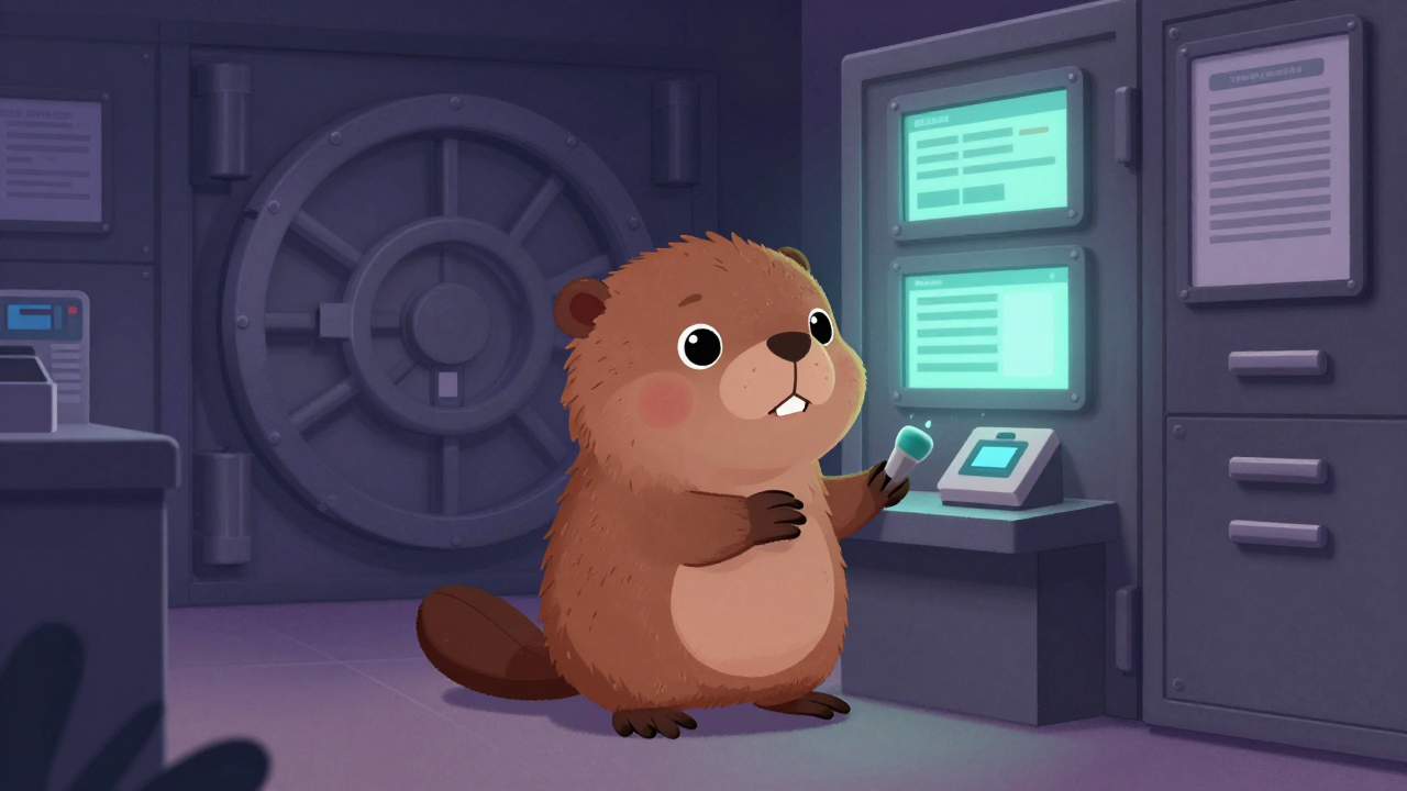 금고담당은행사무원 직업 종사자가 업무를 수행하는 모습