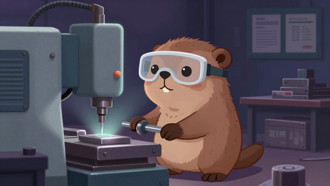 금속가공장치조작원 직업 종사자가 업무를 수행하는 모습