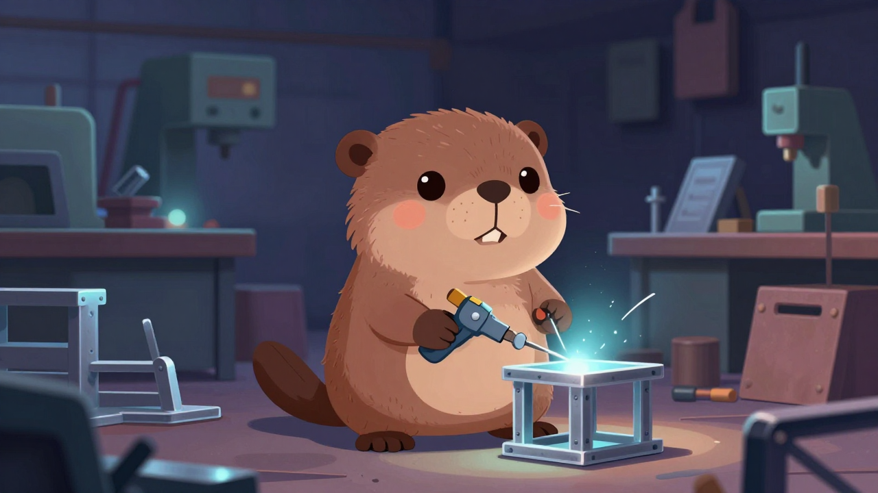 금속가구제작원 직업 종사자가 업무를 수행하는 모습