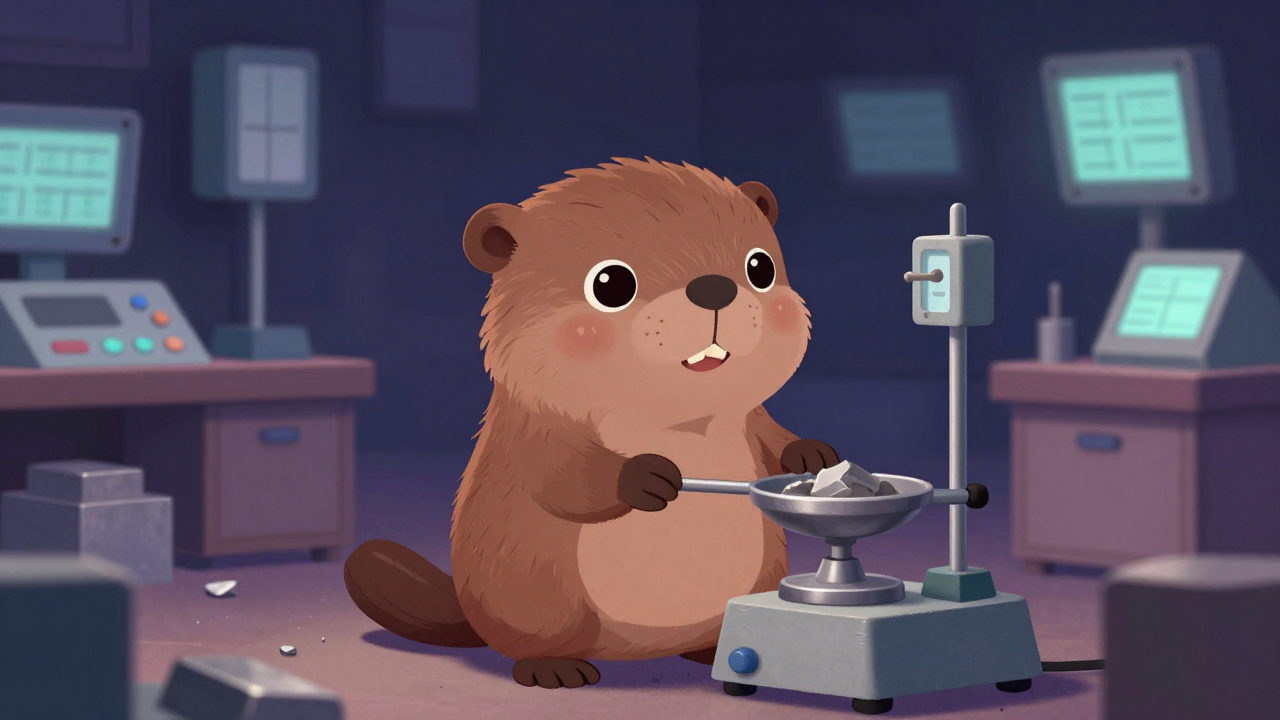 금속원료계량원 직업 종사자가 업무를 수행하는 모습