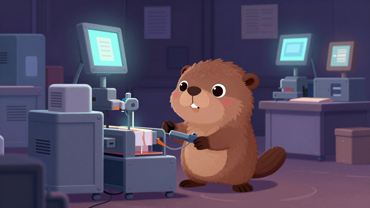 기계포장원(일반) 직업 종사자가 업무를 수행하는 모습