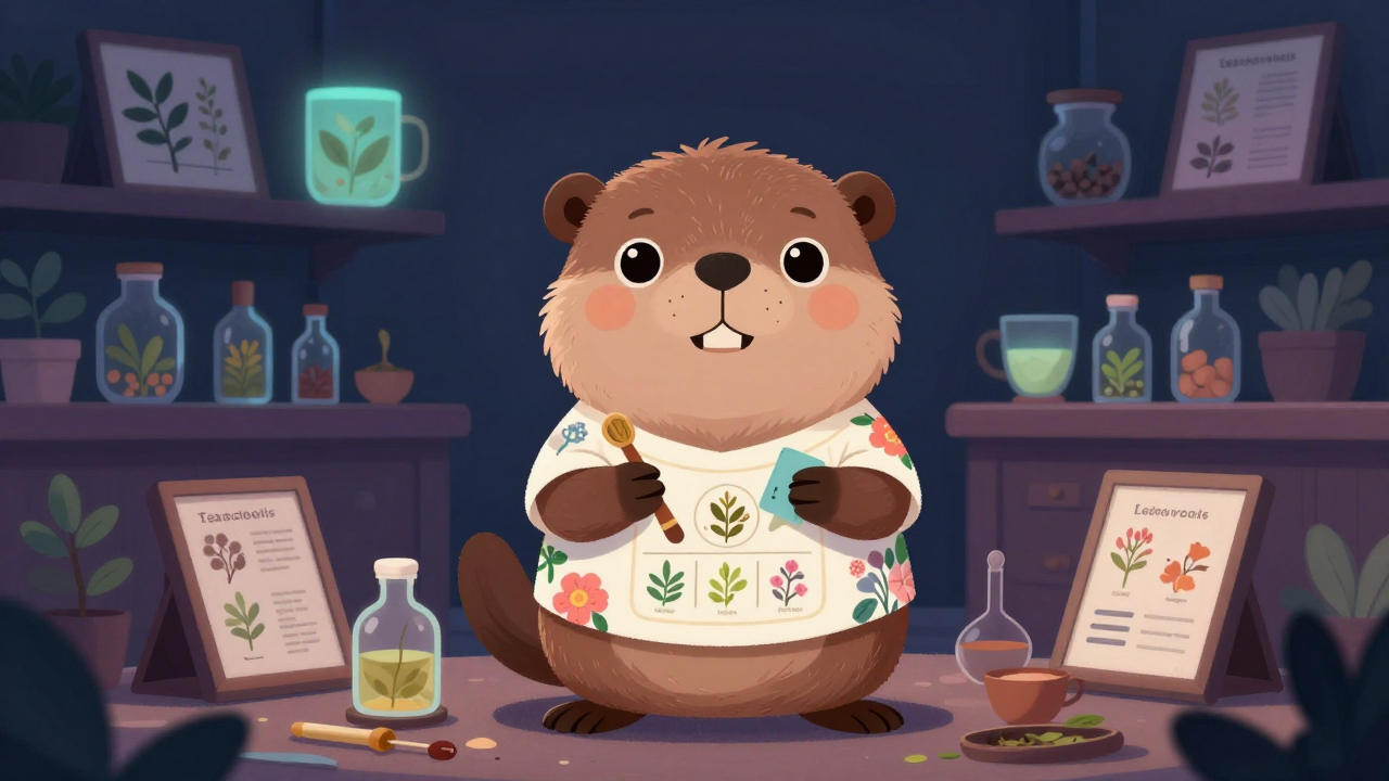 꽃차소믈리에 직업 종사자가 업무를 수행하는 모습