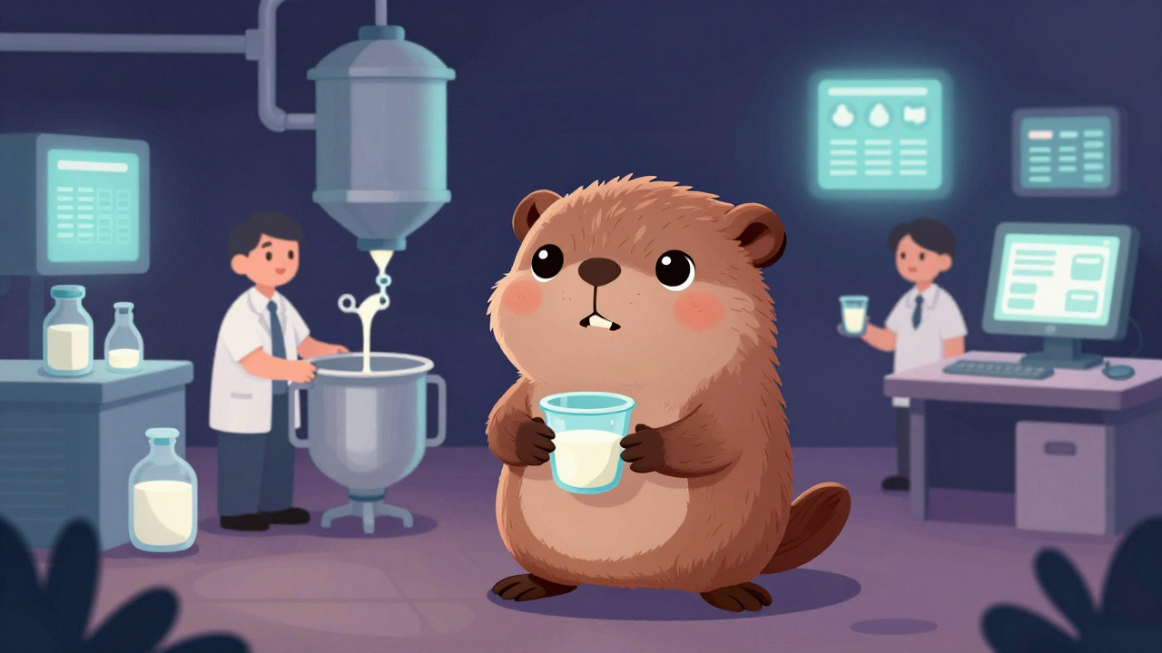 낙농품원료조합반장 직업 종사자가 업무를 수행하는 모습