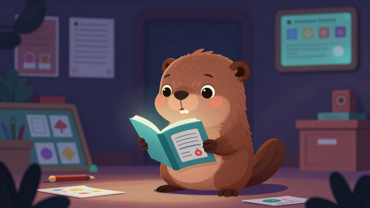 난독증학습장애지도사 직업 종사자가 업무를 수행하는 모습