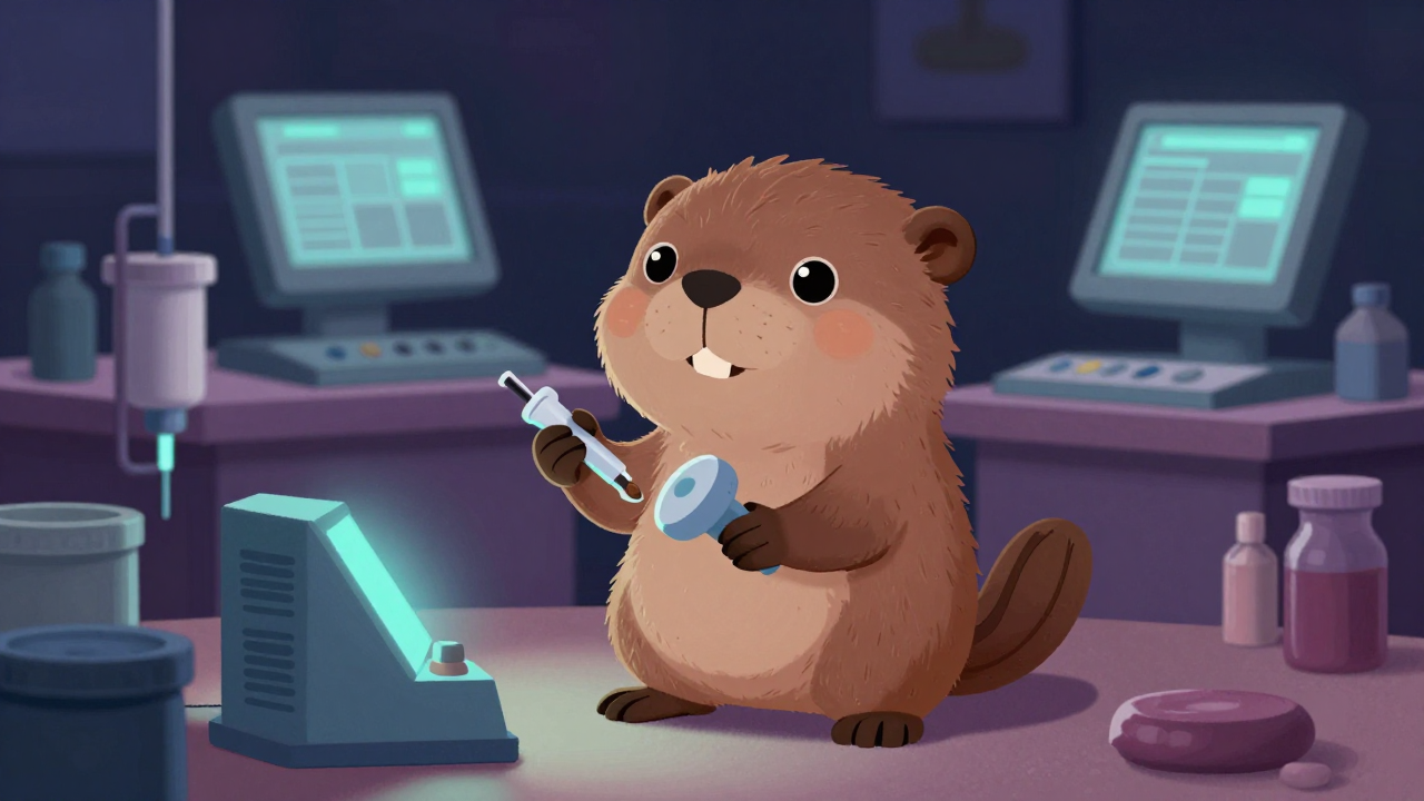 날염물검사원 직업 종사자가 업무를 수행하는 모습