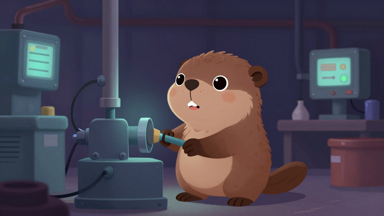 내열구조소재재료혼합원 직업 종사자가 업무를 수행하는 모습