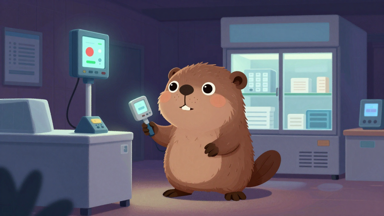 냉동창고관리원 직업 종사자가 업무를 수행하는 모습