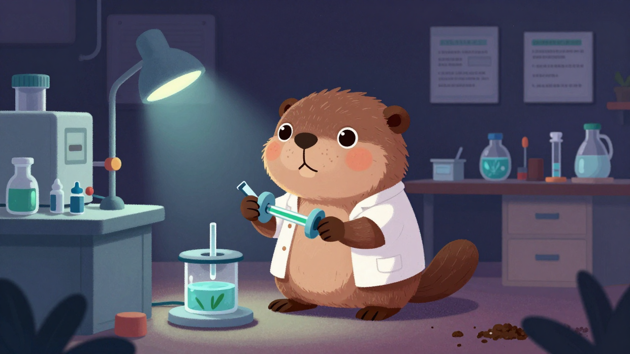 농림어업시험원 직업 종사자가 업무를 수행하는 모습