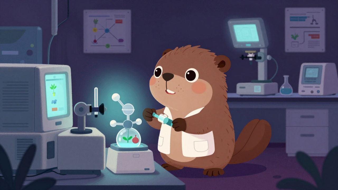 농업생화학연구원 직업 종사자가 업무를 수행하는 모습