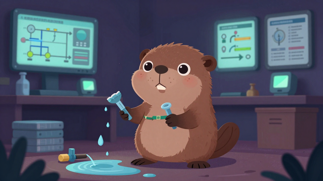 농업용수관리기획원 직업 종사자가 업무를 수행하는 모습