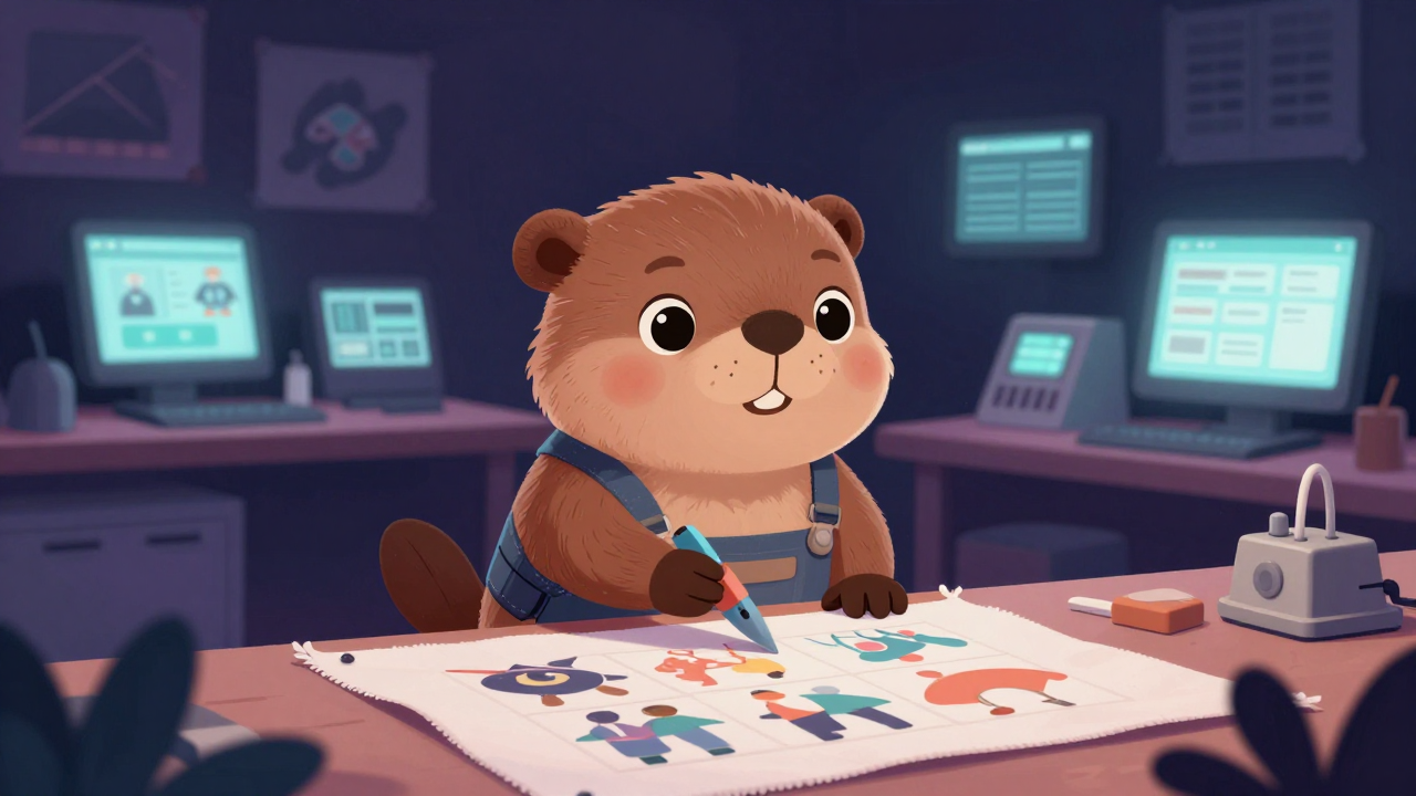 누비질반장 직업 종사자가 업무를 수행하는 모습