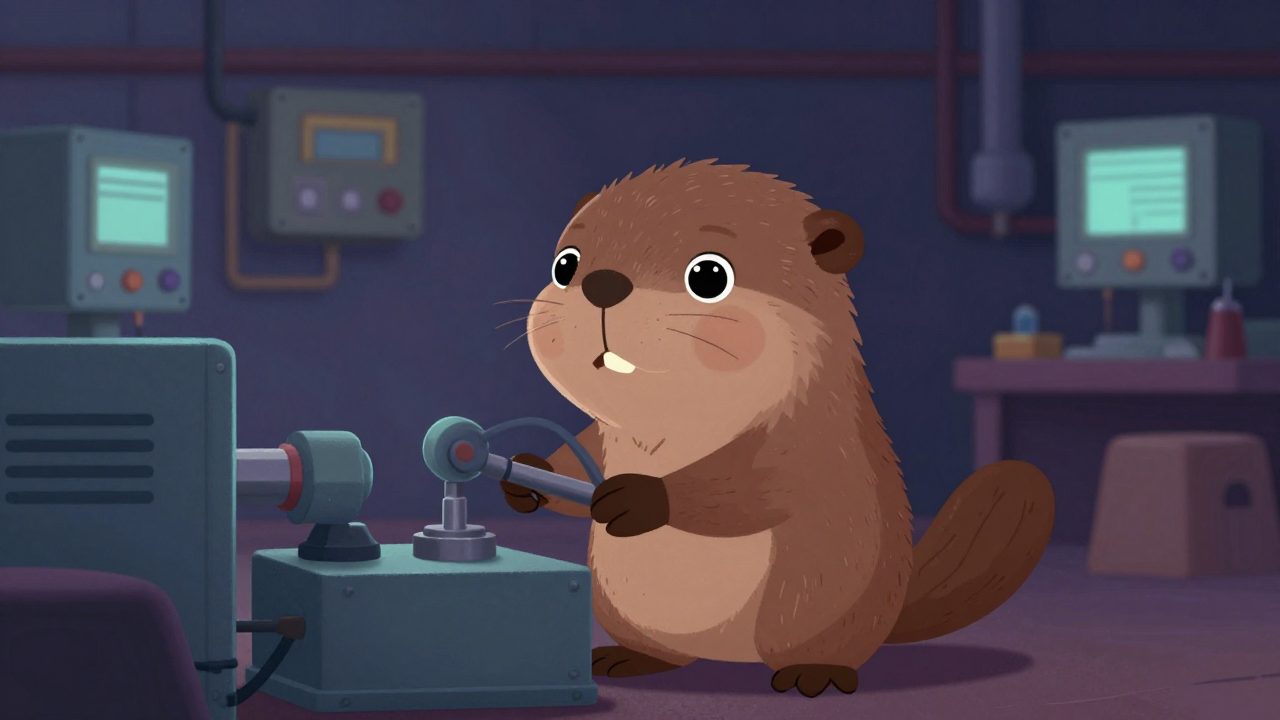 단조프레스가공원 직업 종사자가 업무를 수행하는 모습