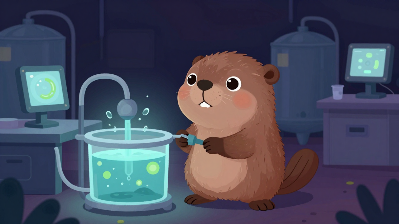 담금발효원 직업 종사자가 업무를 수행하는 모습