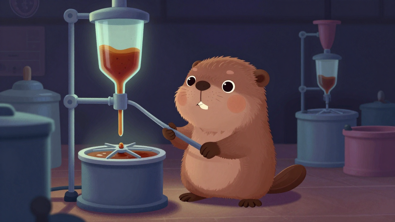 당밀분리원 직업 종사자가 업무를 수행하는 모습