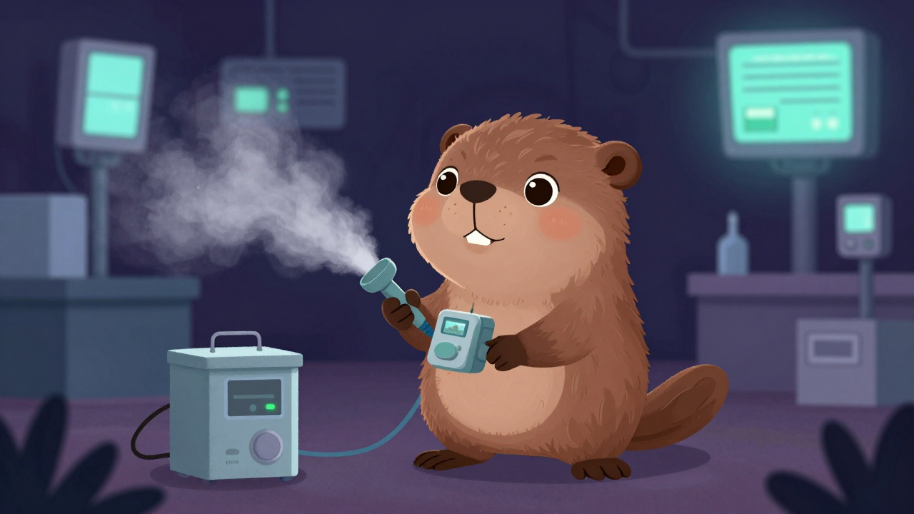 대기오염관제원 직업 종사자가 업무를 수행하는 모습