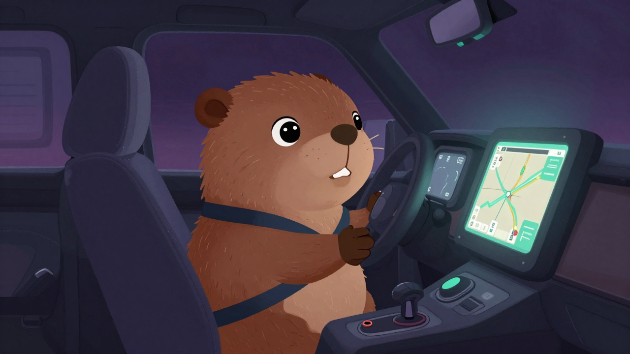 대리운전기사 직업 종사자가 업무를 수행하는 모습