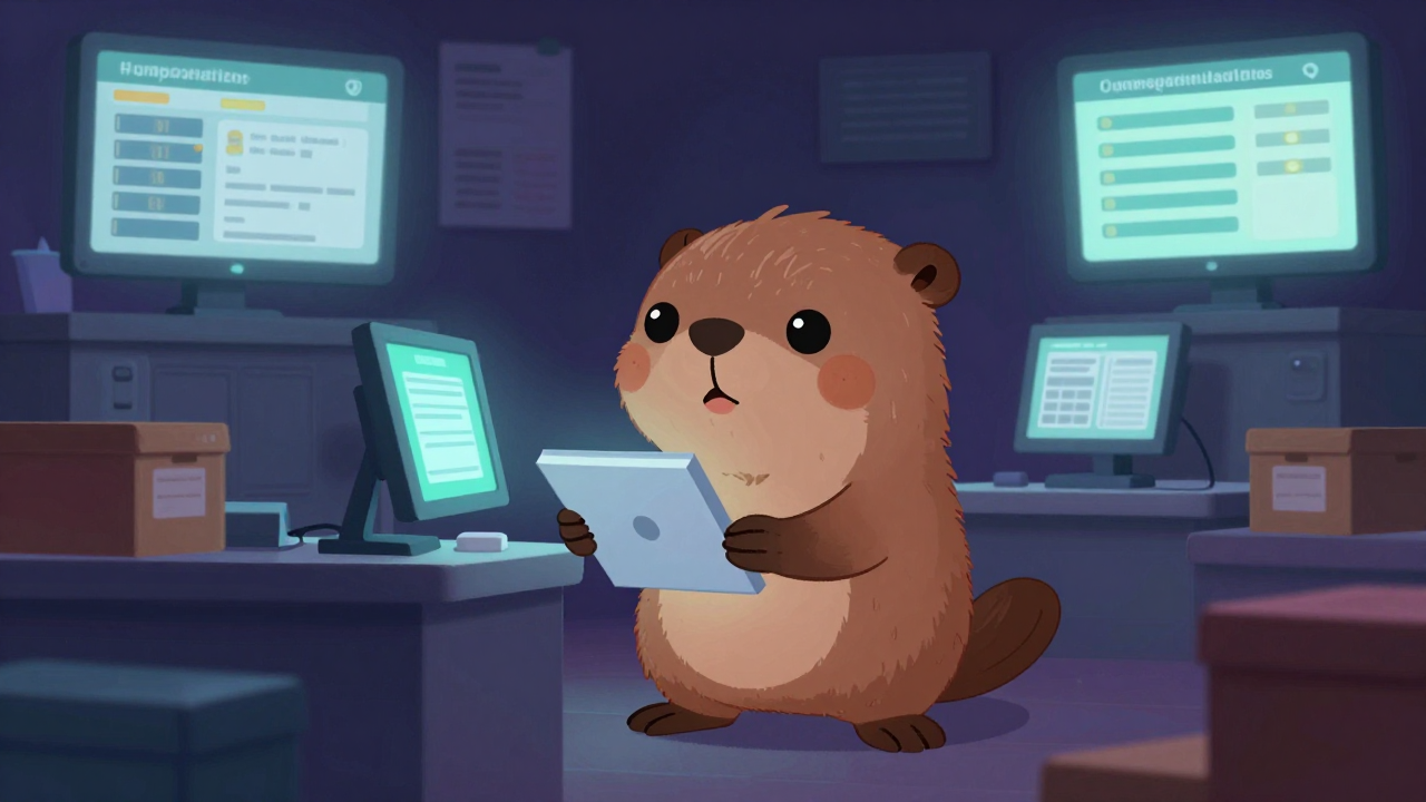 대용증권관리사무원 직업 종사자가 업무를 수행하는 모습