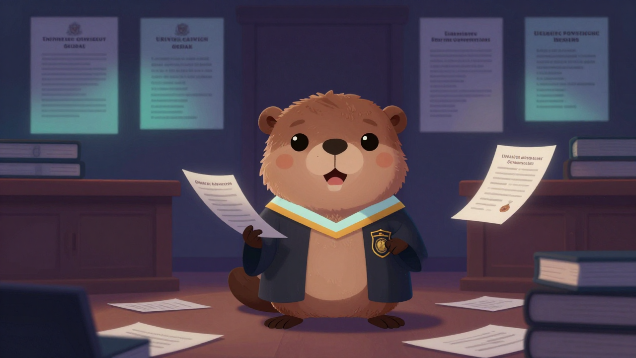 대학교총장 직업 종사자가 업무를 수행하는 모습