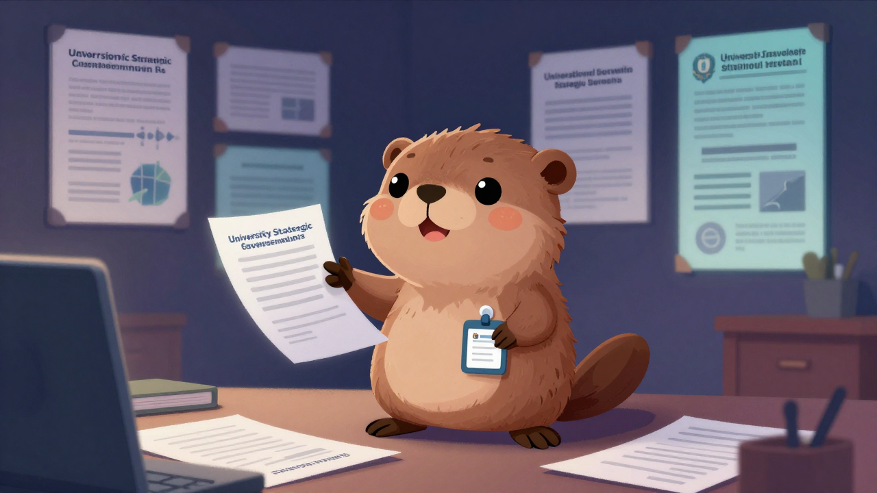 대학기획처장 직업 종사자가 업무를 수행하는 모습