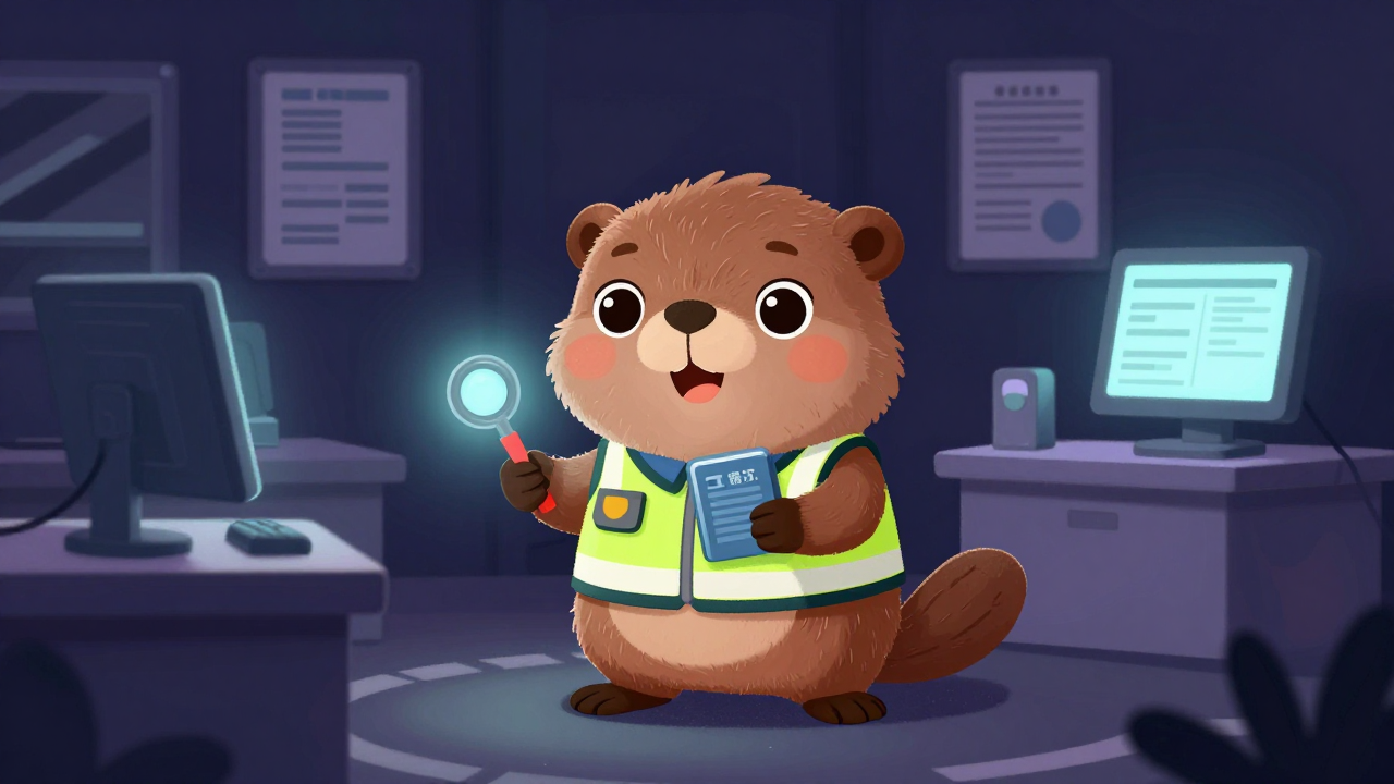 도로교통안전진단사 직업 종사자가 업무를 수행하는 모습