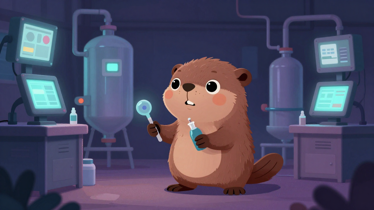 도료제조현장감독자 직업 종사자가 업무를 수행하는 모습