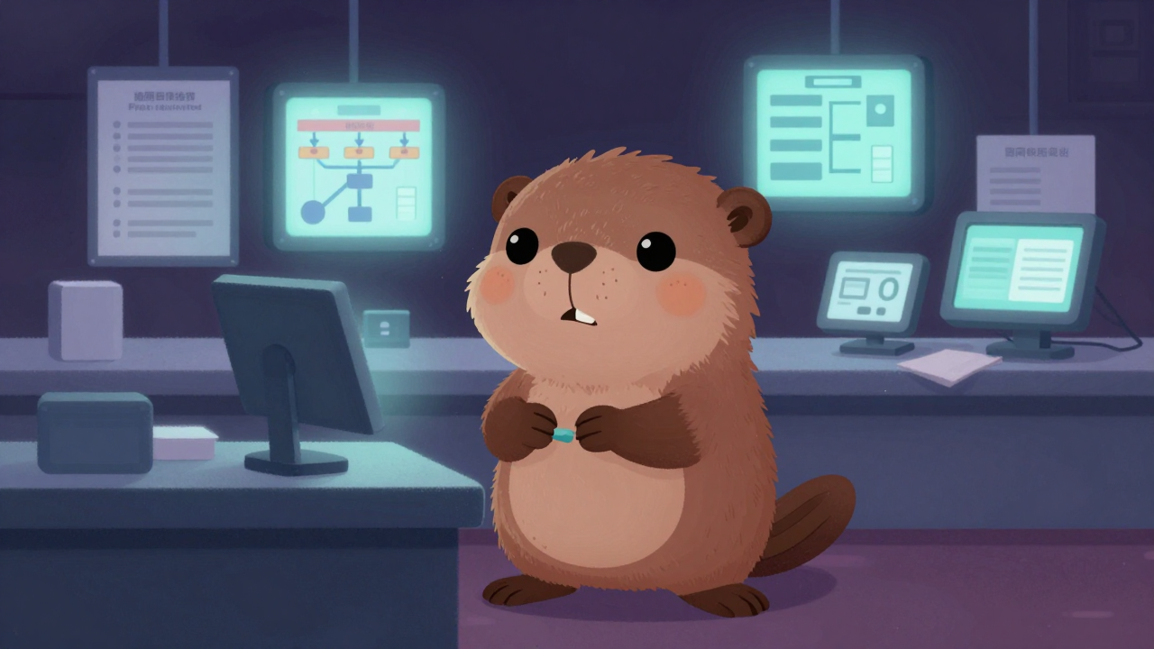 도살반장 직업 종사자가 업무를 수행하는 모습