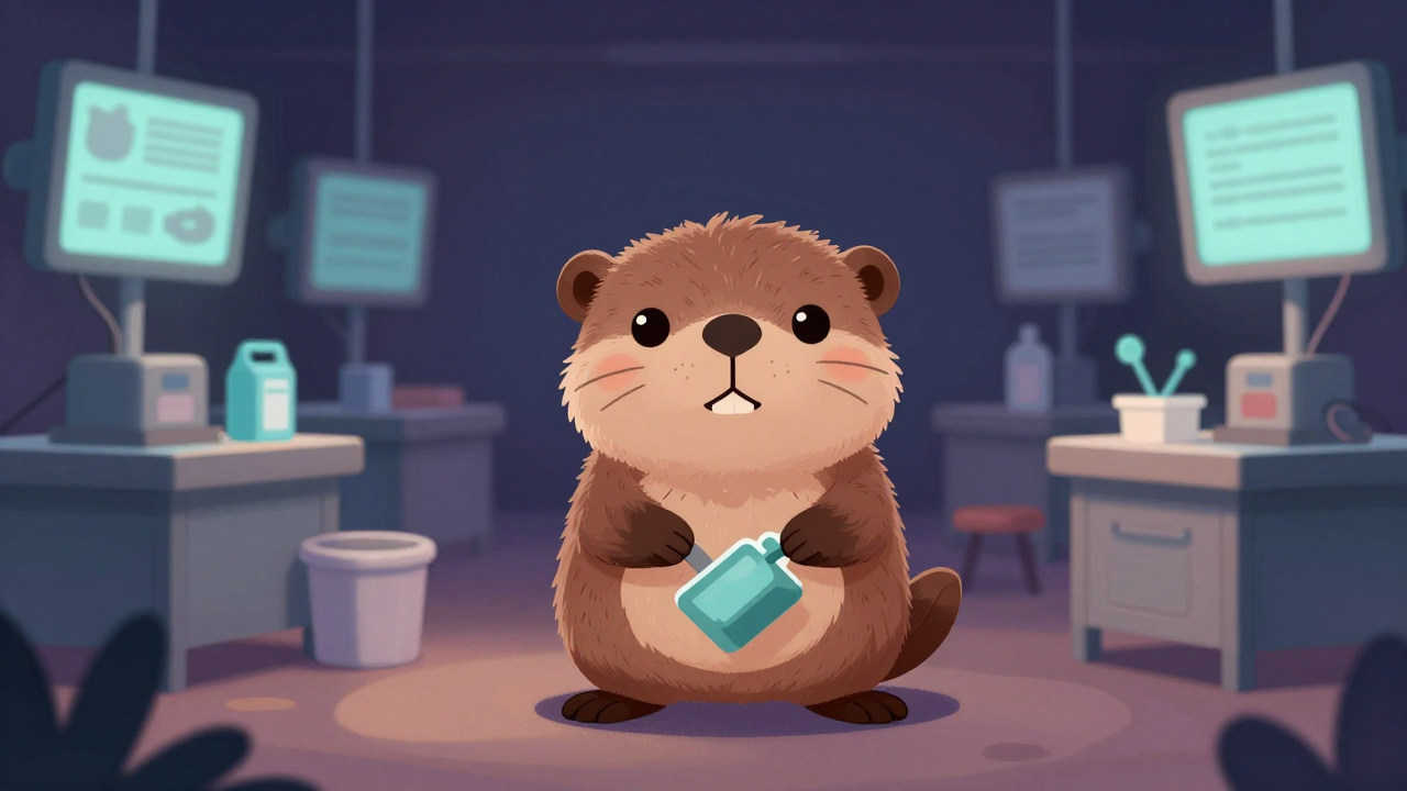 도살보조원 직업 종사자가 업무를 수행하는 모습