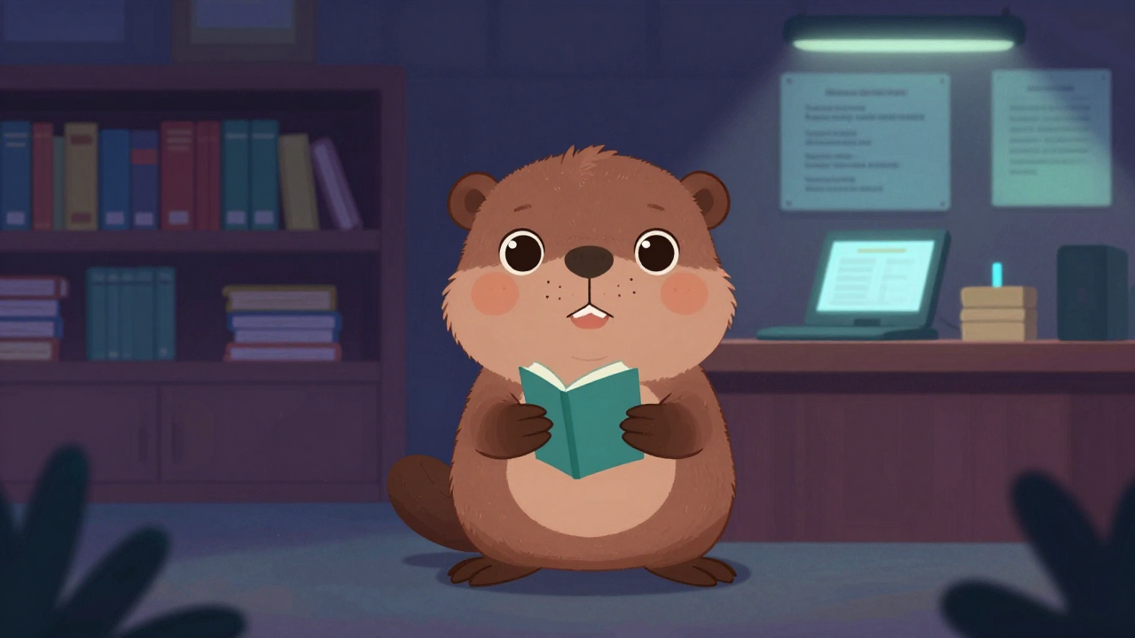 도서관도우미 직업 종사자가 업무를 수행하는 모습