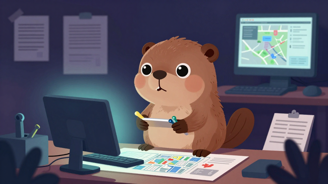 도시계획·설계가 직업 종사자가 업무를 수행하는 모습