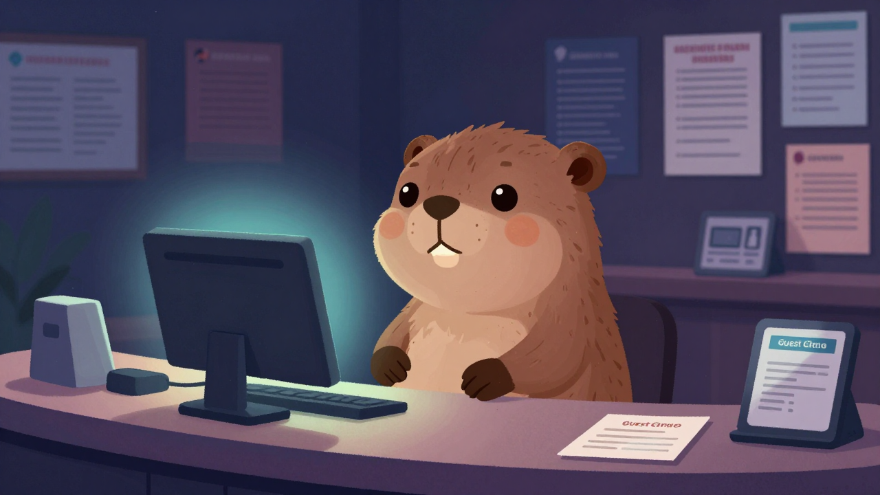 도시민박운영자 직업 종사자가 업무를 수행하는 모습