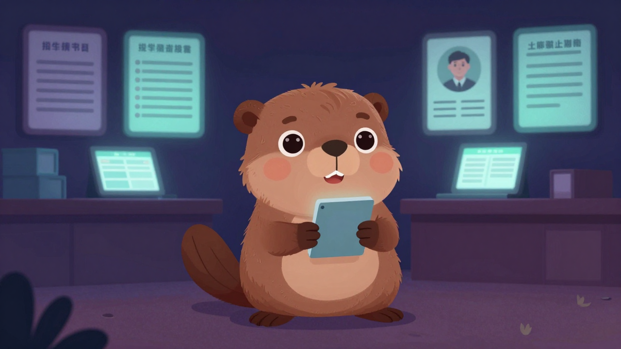 도우미학원사무원 직업 종사자가 업무를 수행하는 모습