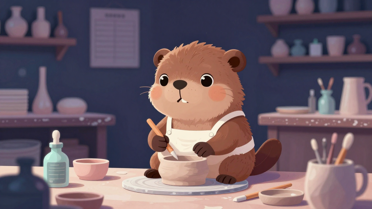 도자공예디자이너 직업 종사자가 업무를 수행하는 모습