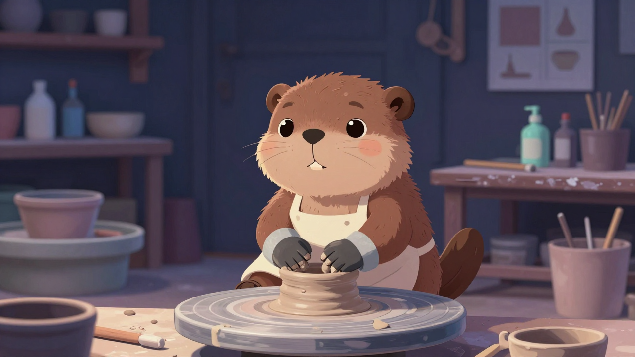 도자기제조원 직업 종사자가 업무를 수행하는 모습