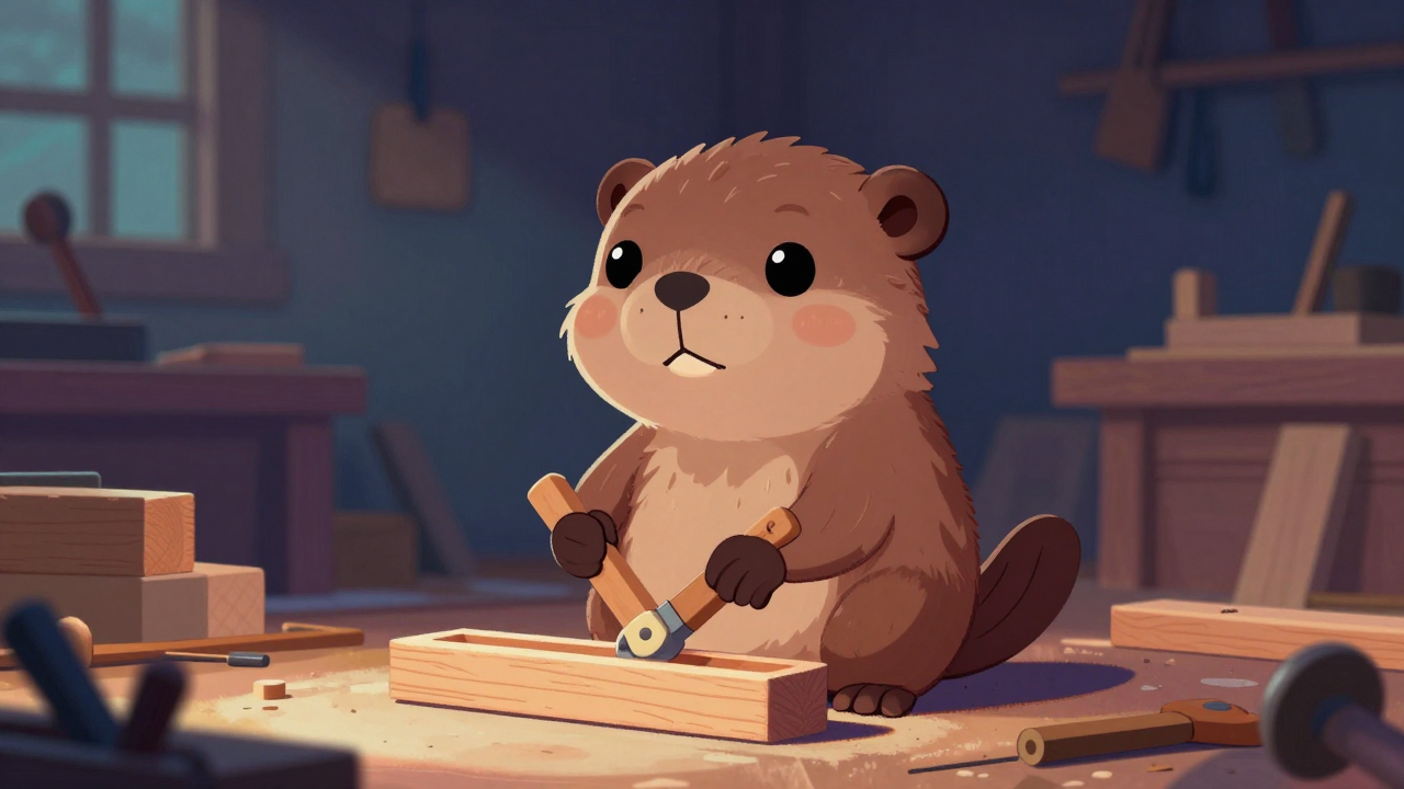 도편수 직업 종사자가 업무를 수행하는 모습