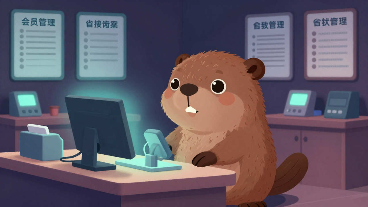 독서실총무 직업 종사자가 업무를 수행하는 모습