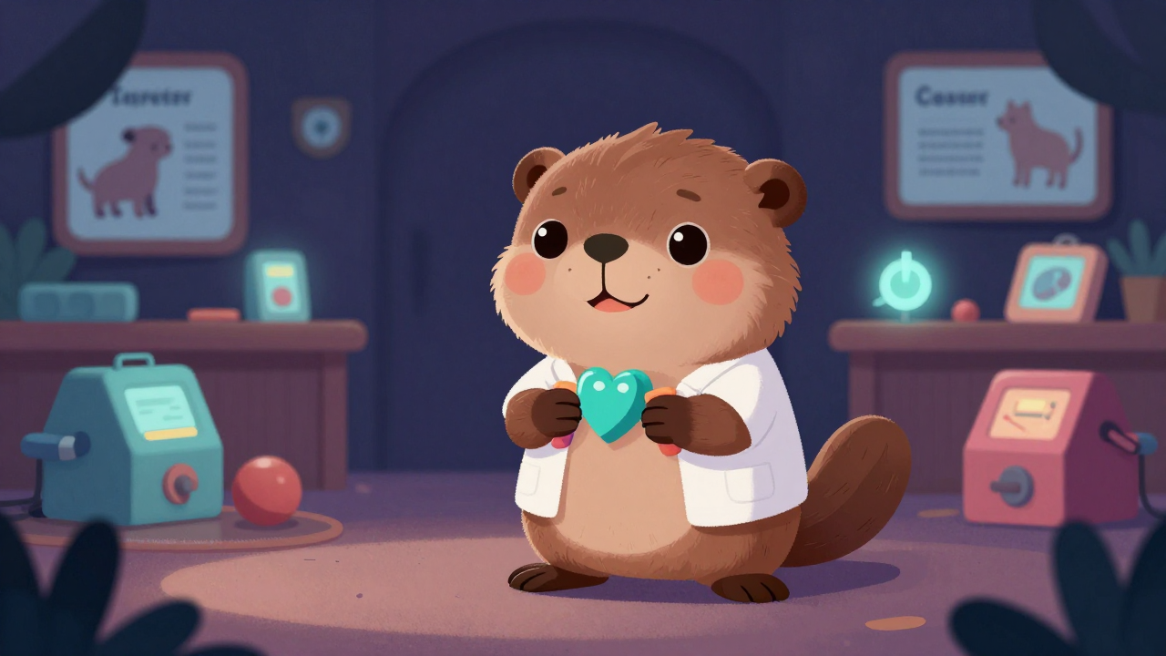 동물매개치유사 직업 종사자가 업무를 수행하는 모습