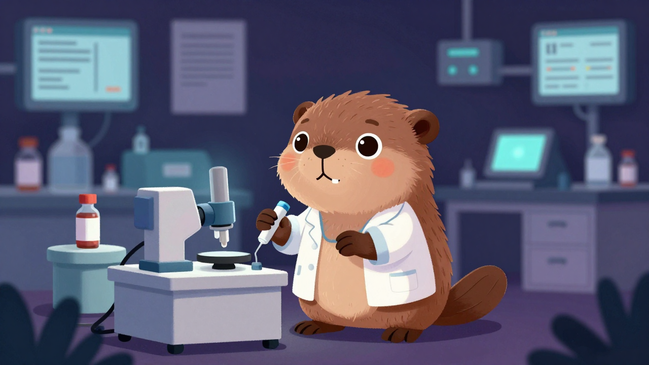 동물백신품질관리원 직업 종사자가 업무를 수행하는 모습