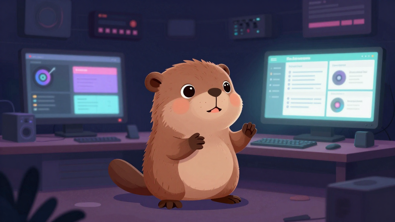 디지털음원기획자 직업 종사자가 업무를 수행하는 모습